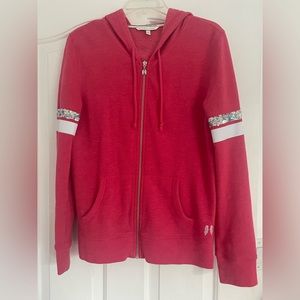 Victoria’s Secret bling pink zip up hoodie size small